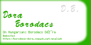 dora borodacs business card